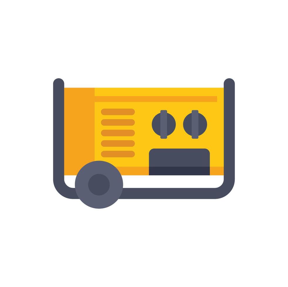 Portable generator providing electricity backup power source vector