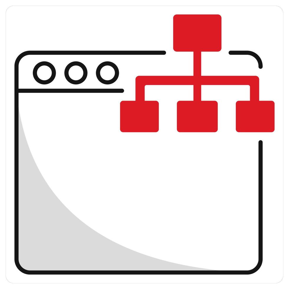 Sitemap and web icon concept vector