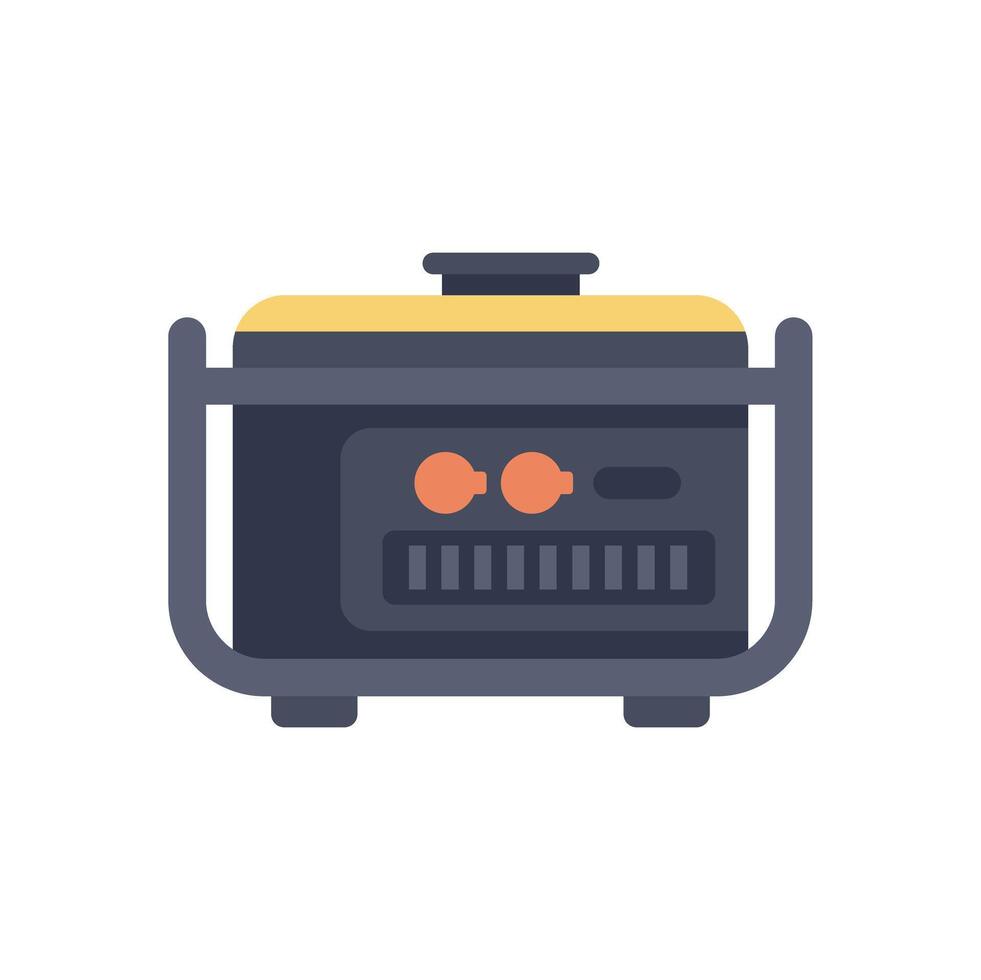 Portable generator providing electricity during power outage vector