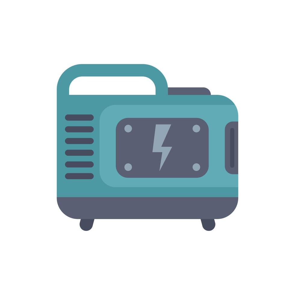 Portable generator providing emergency power supply during blackout vector
