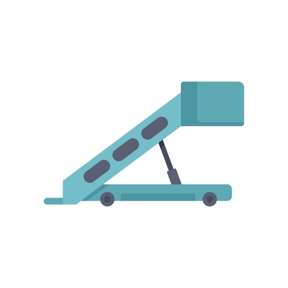 Airport passenger boarding bridge illustration providing safe access to airplane vector