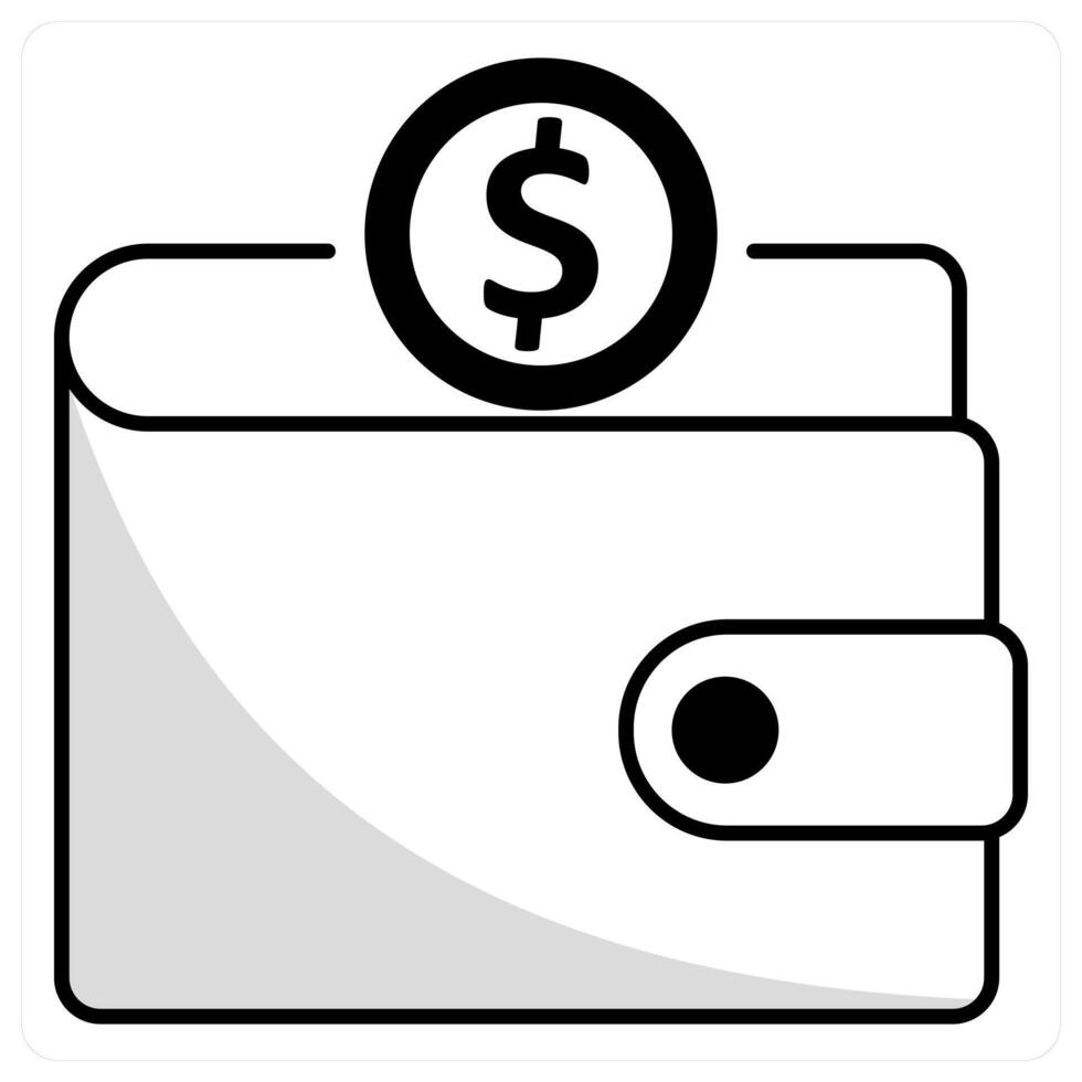 Wallet and cash icon concept vector