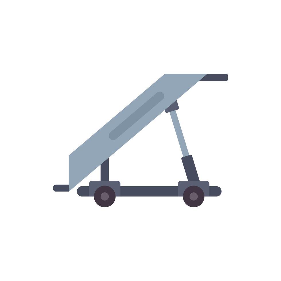Airport conveyor belt for boarding passengers and loading luggage vector