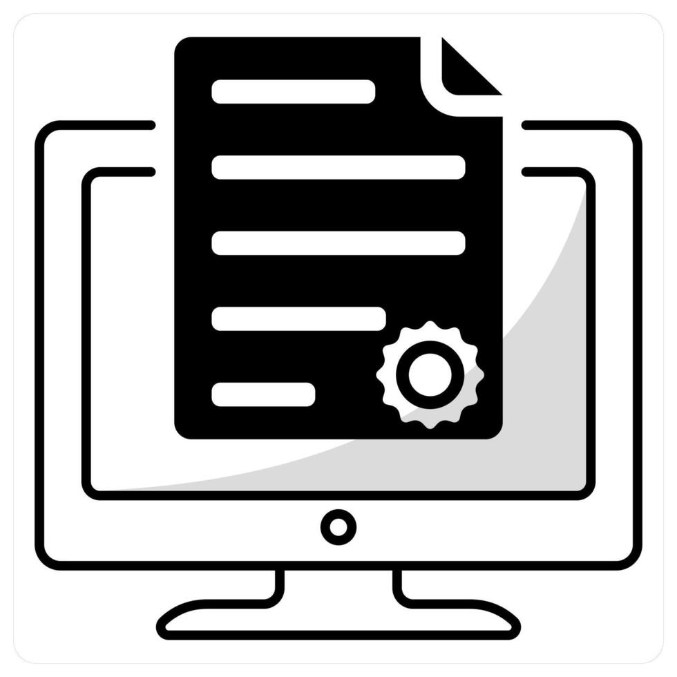 Digital Contract and document icon concept vector