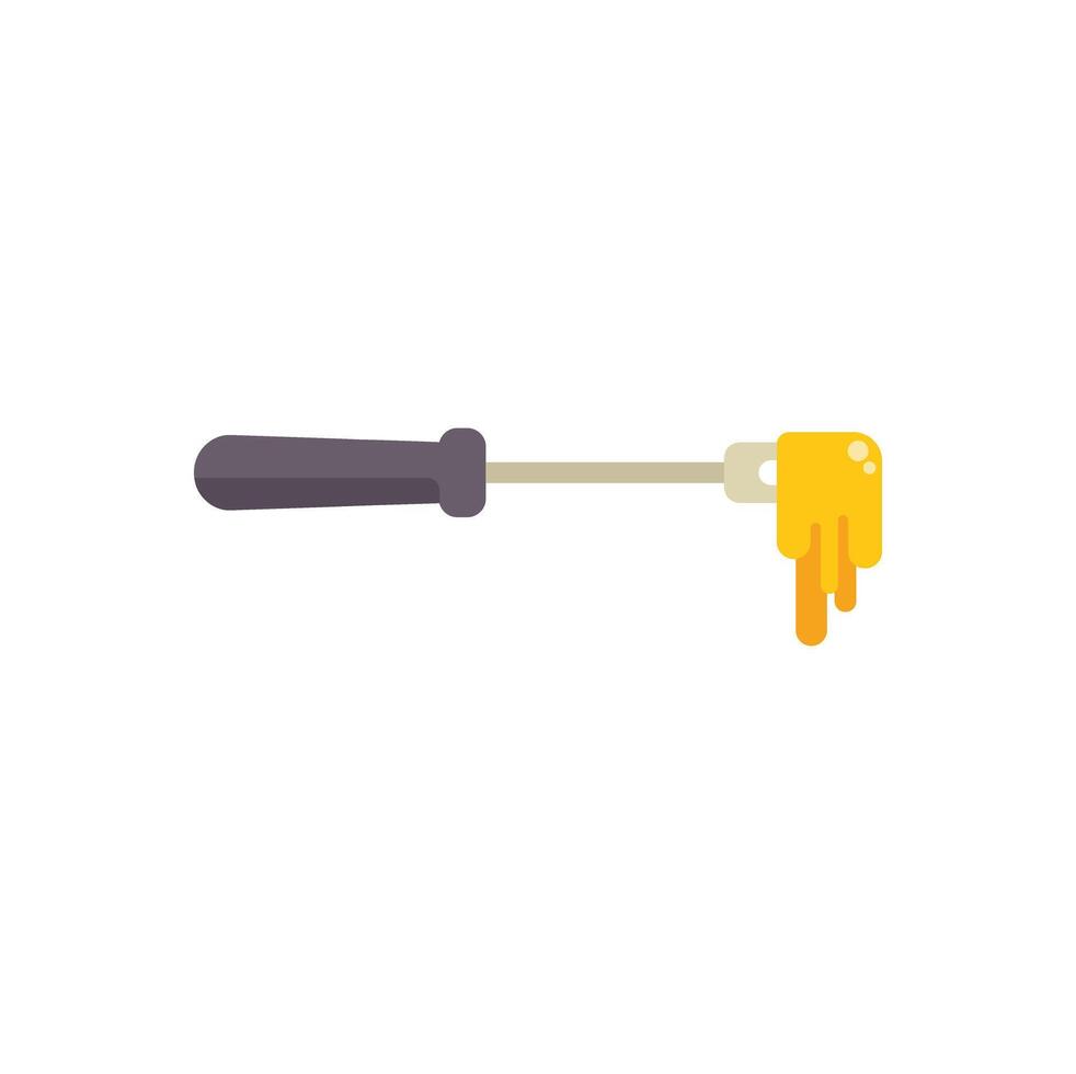 Honey dipper dripping with golden honey isolated on white background vector