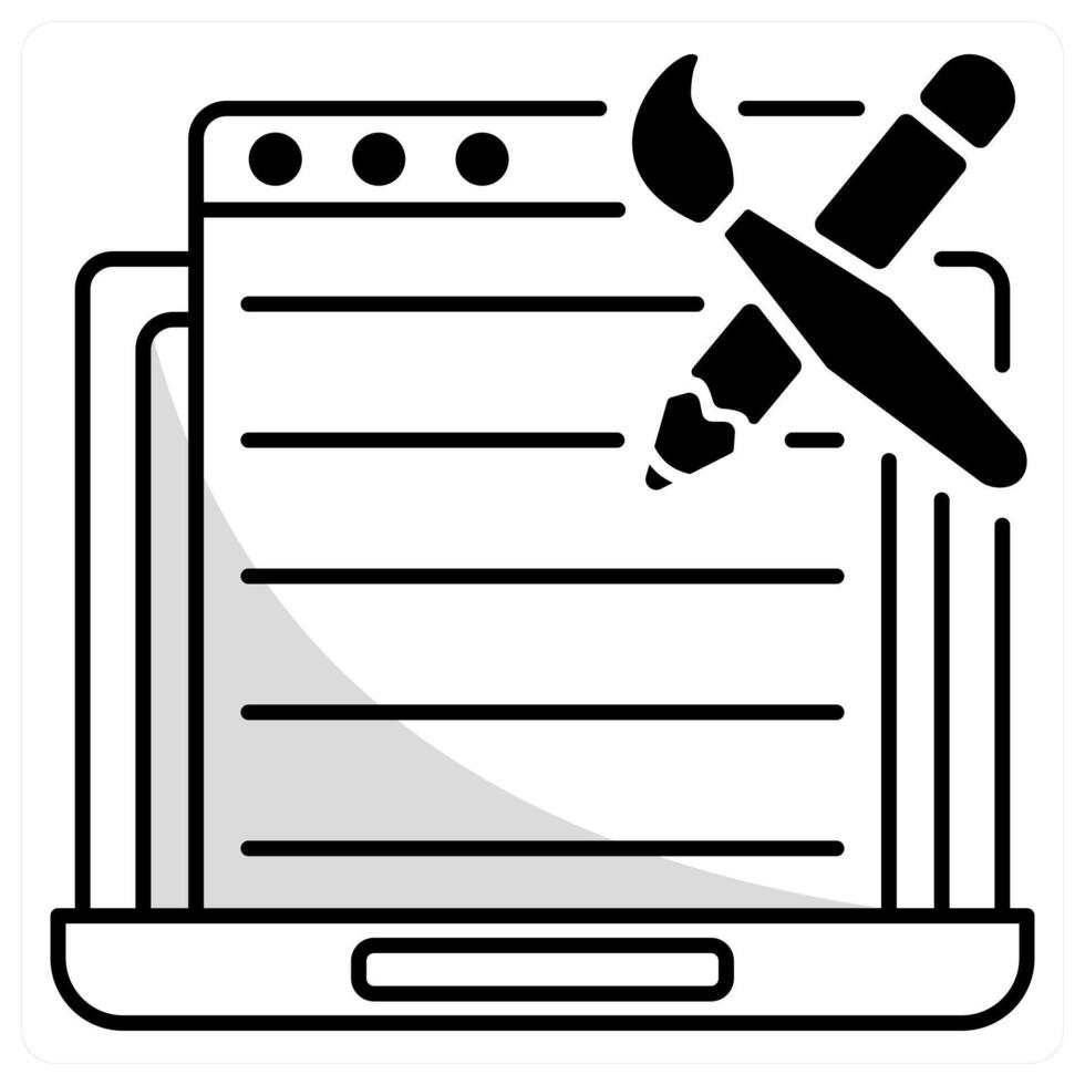 Web Design and layout icon concept vector