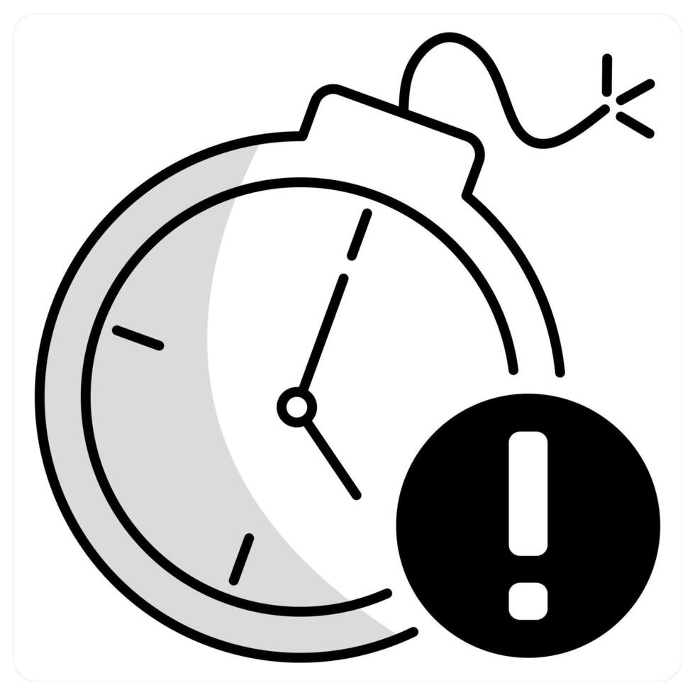 Deadline and time icon concept vector