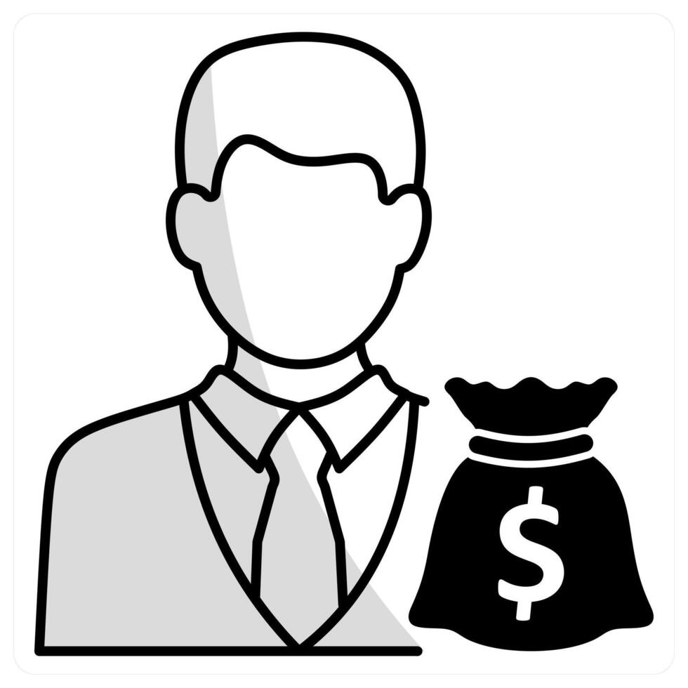 Business investor and finance icon concept vector