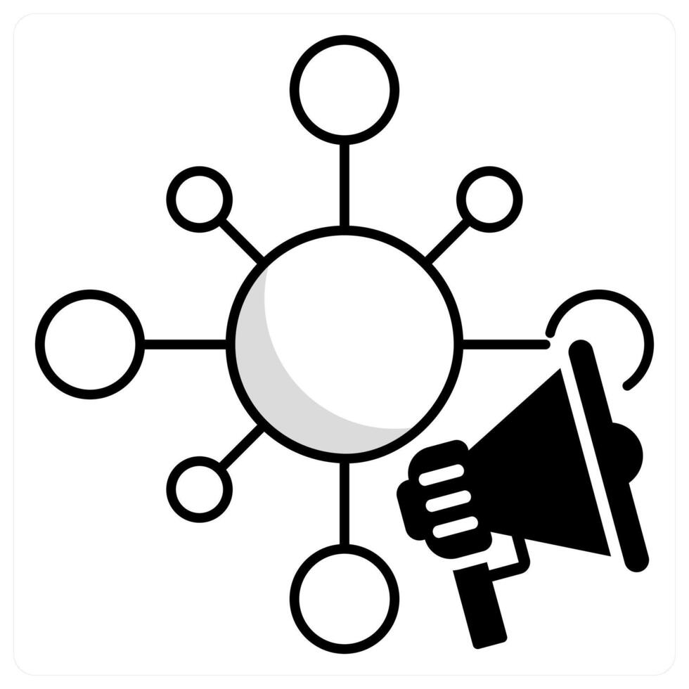 Viral Marketing and viral icon concept vector