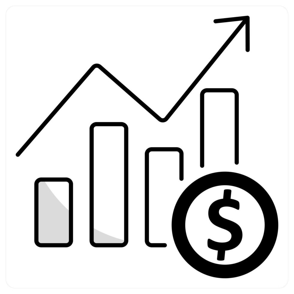 Business Growth and profit icon concept vector