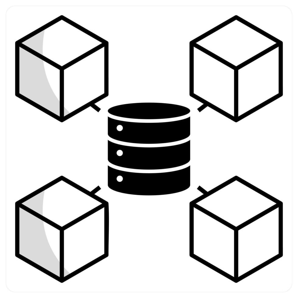 Big Data and cloud icon concept vector
