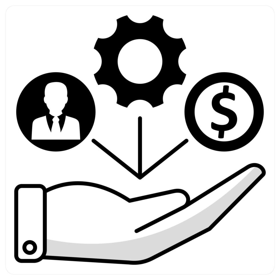 Resource Allocation and resources icon concept vector