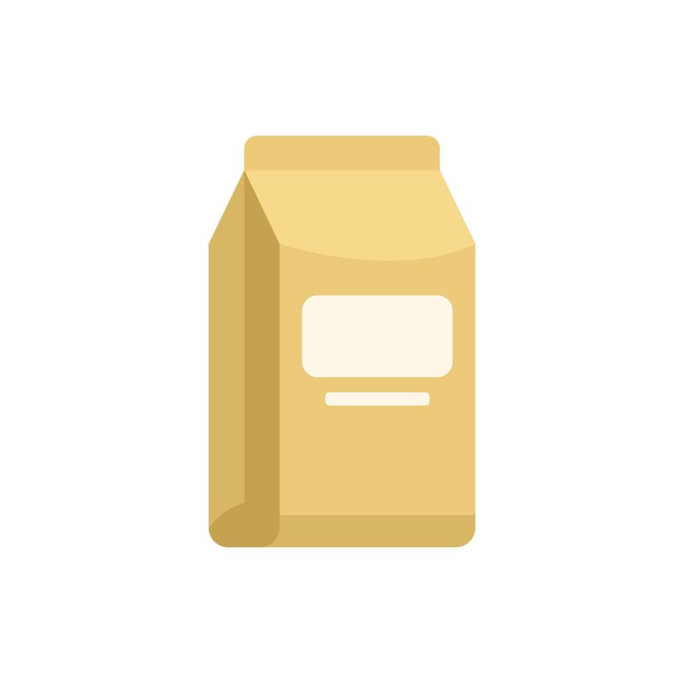 Blank packaging standing up with empty label for branding vector