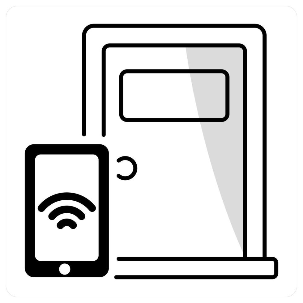 Smart Lock and automation icon concept vector