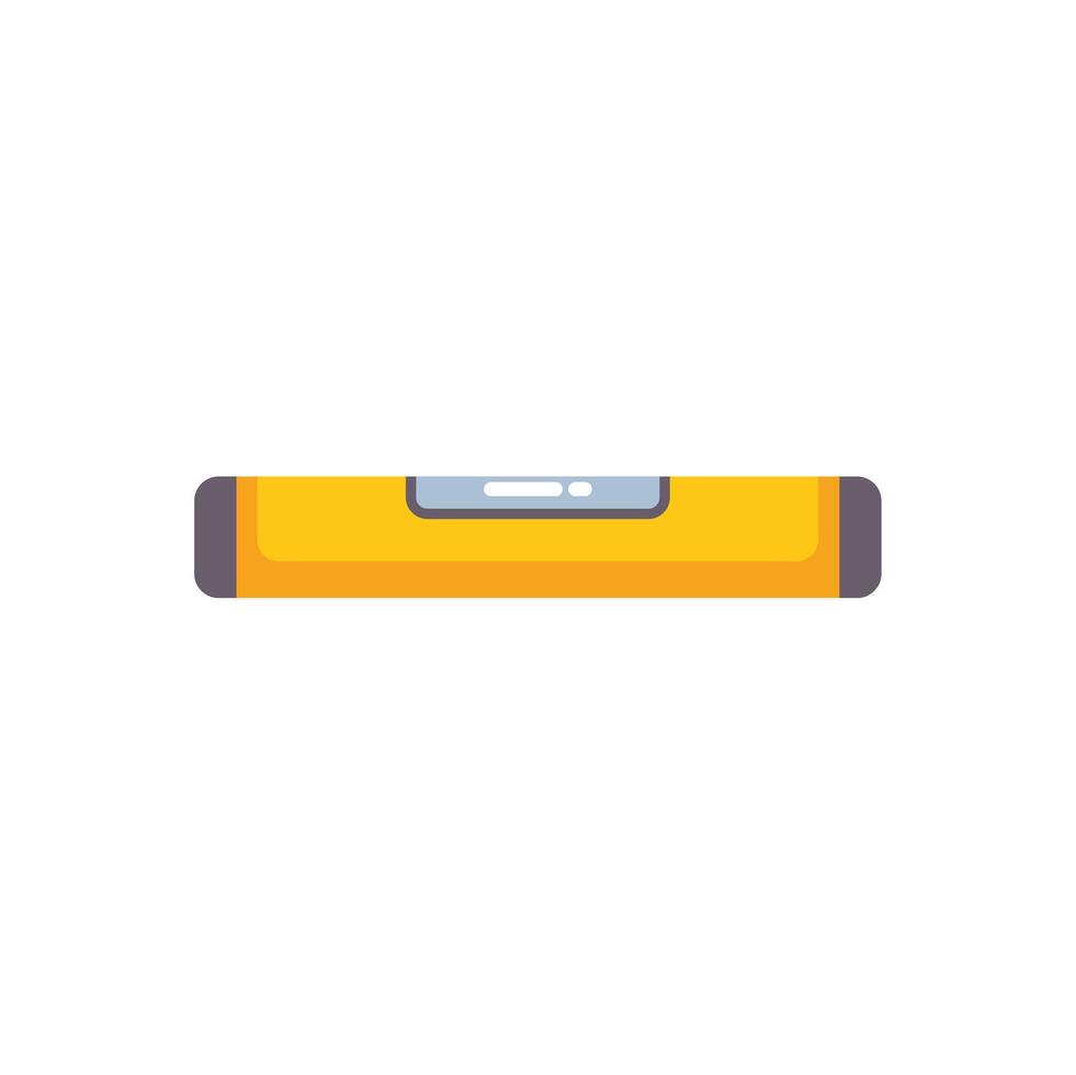 Yellow builder's level measuring tool icon illustration vector