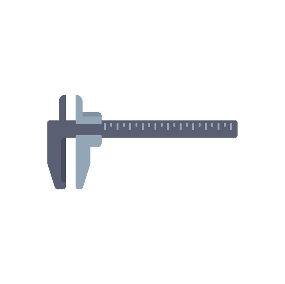 Vernier caliper measuring tool icon illustration featuring measuring scale vector