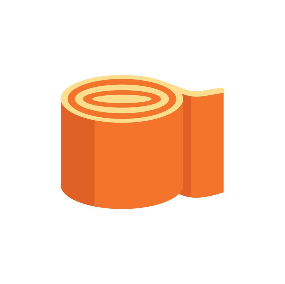 Orange elastic bandage for protecting injured body part vector