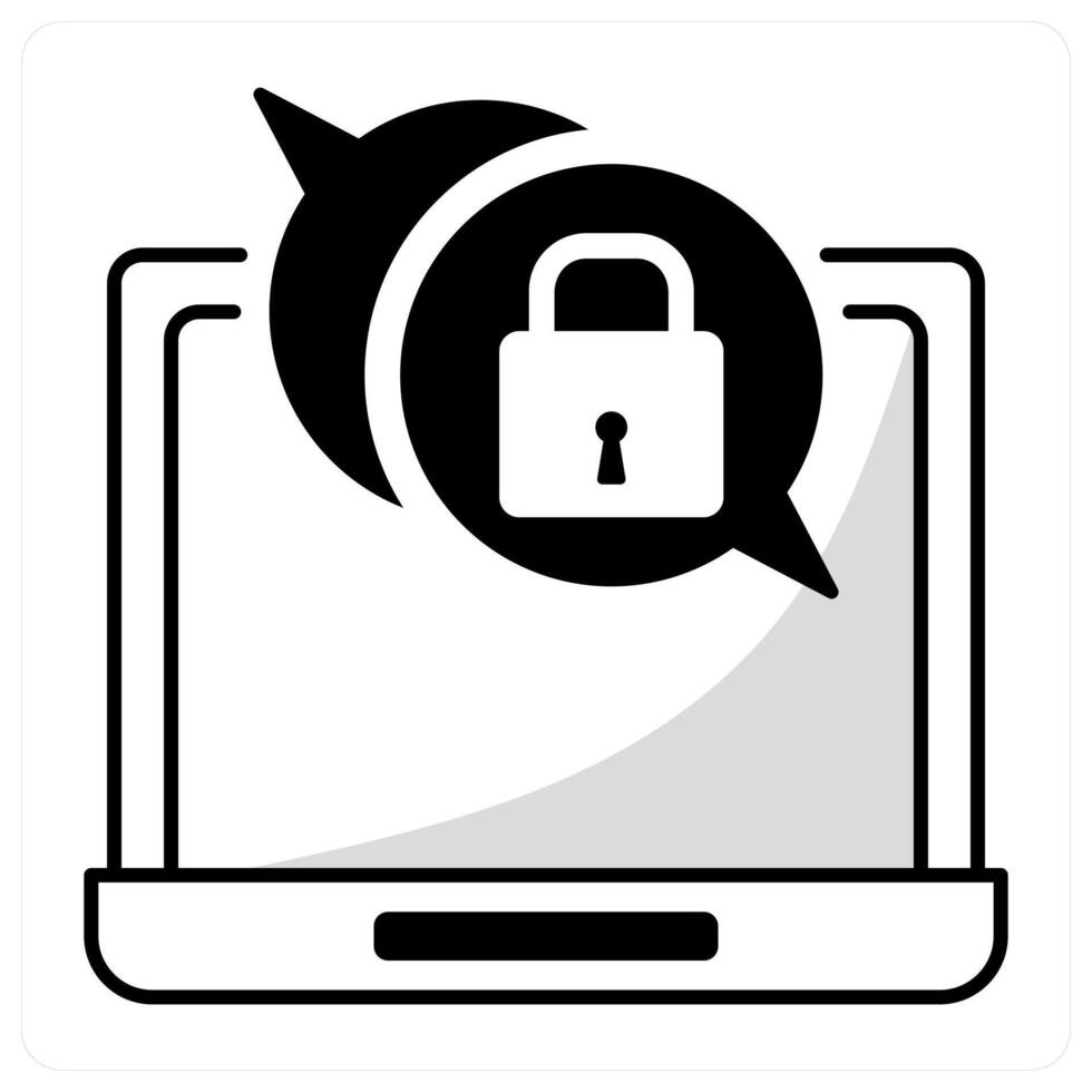 End To End Encryption and secure icon concept vector