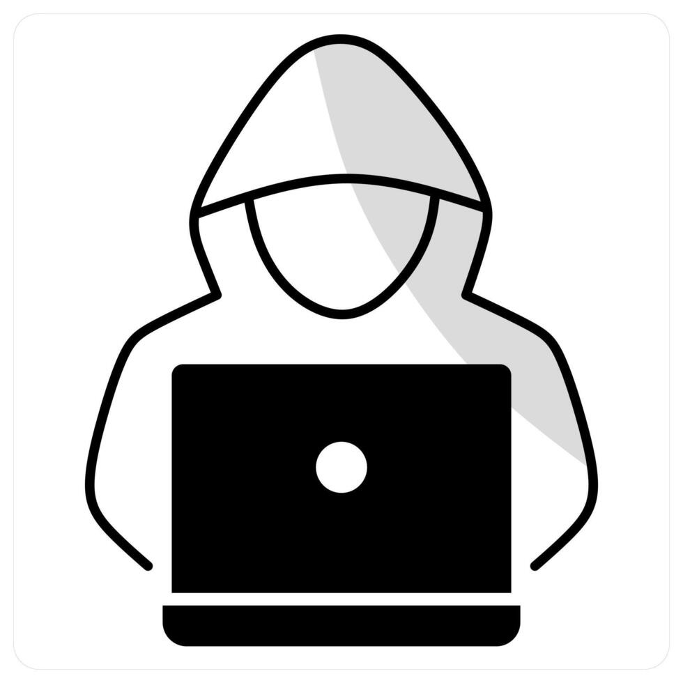 Hacker and cracker icon concept vector