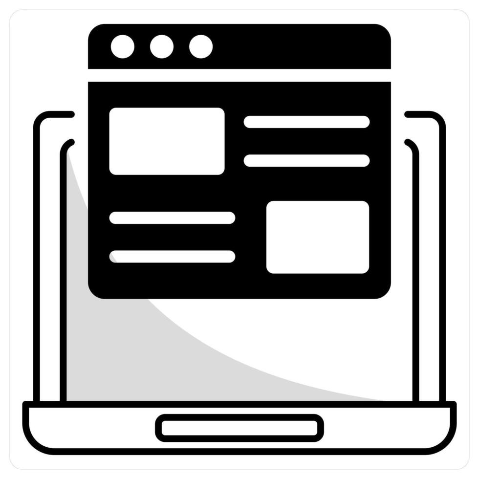 Web Page Design and layout icon concept vector