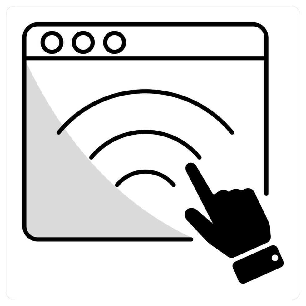 Web Interaction and click icon concept vector