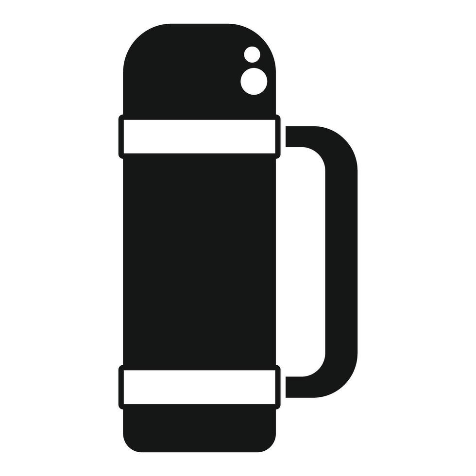 Vacuum bottle keeping drinks hot or cold icon vector