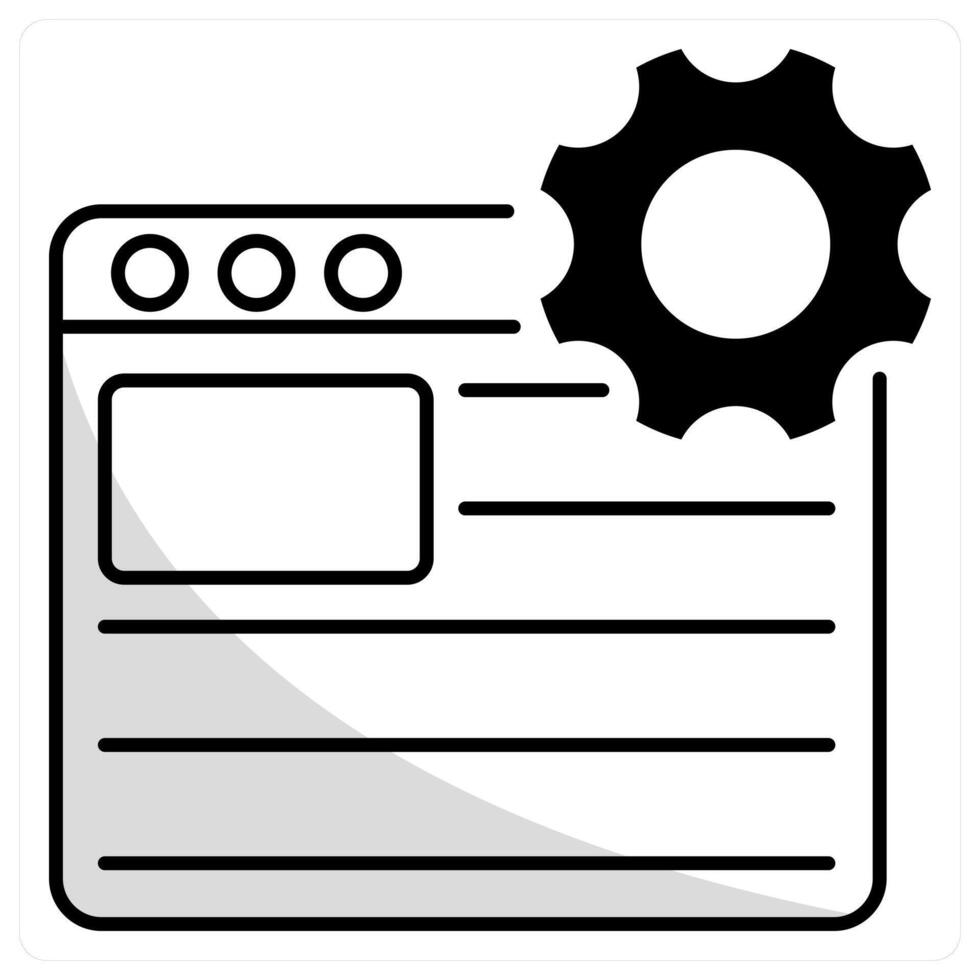 Web Optimization and web icon concept vector