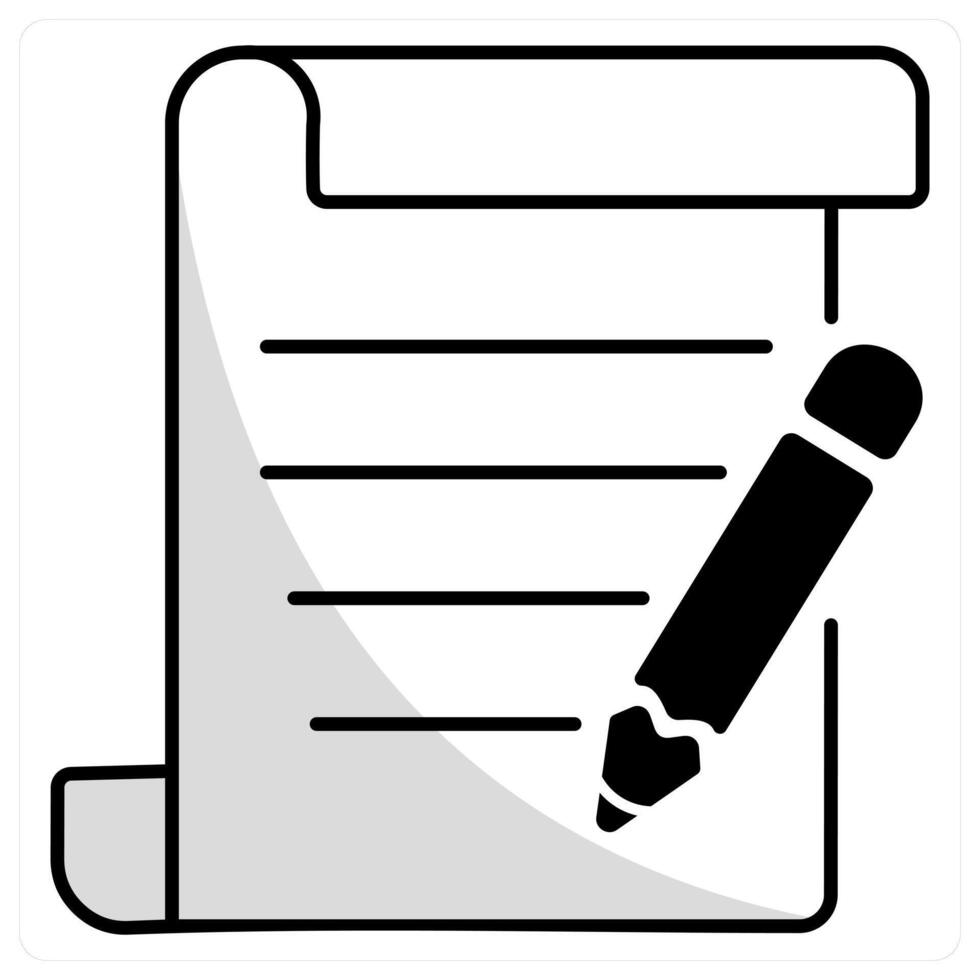 Script and text icon concept vector