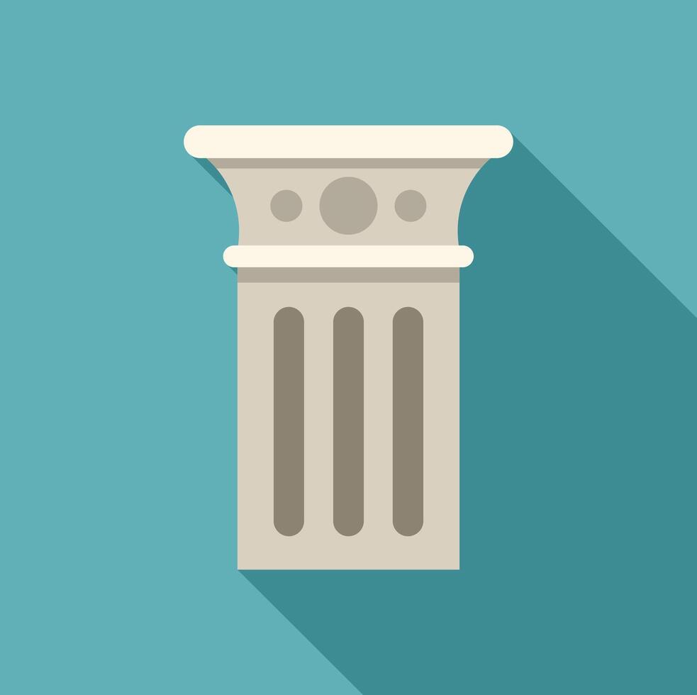 Architectural column standing tall, symbol of strength and history vector