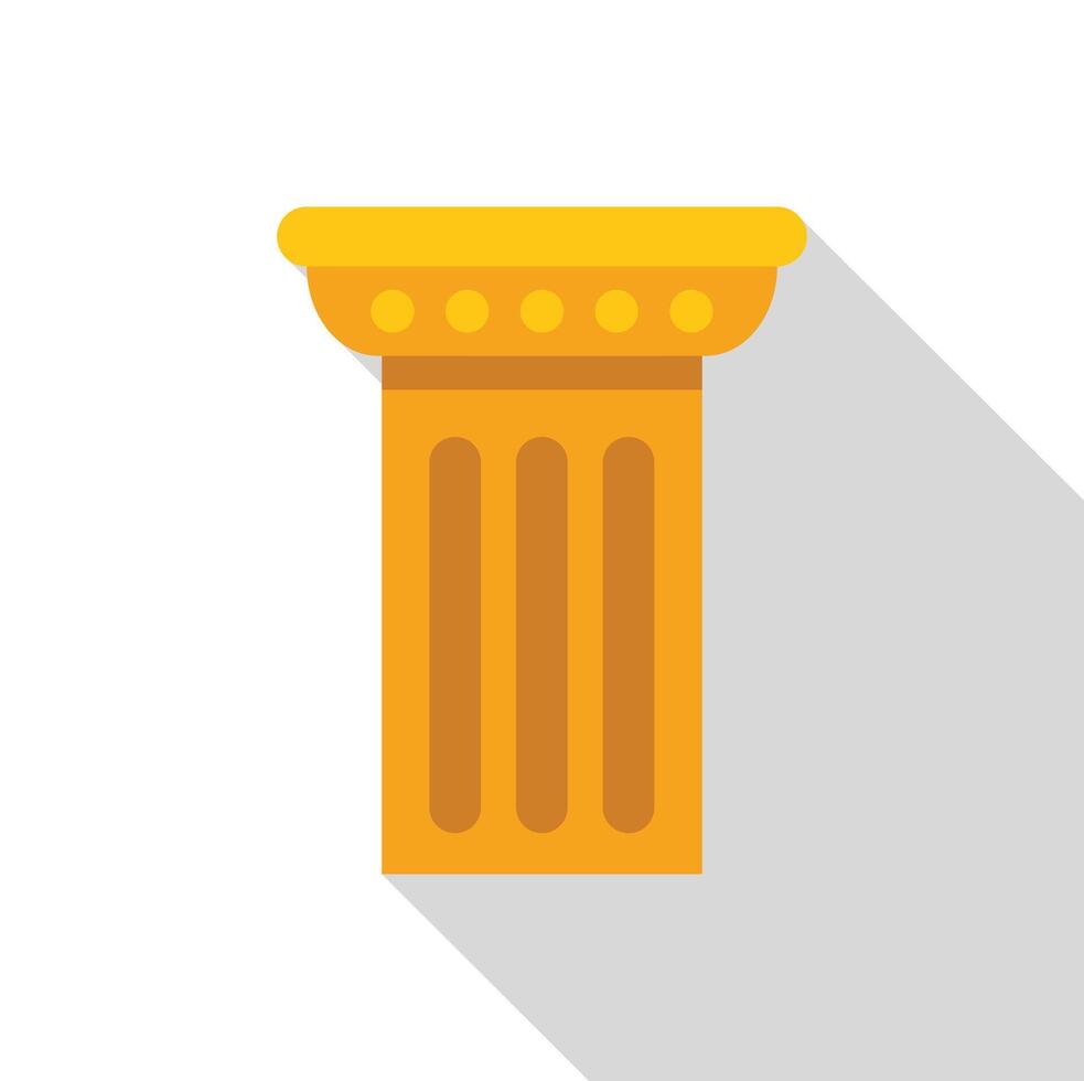 Golden column standing tall, symbol of strength and history vector