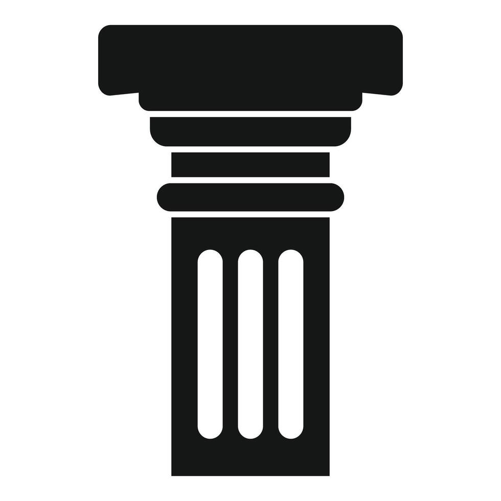 Architectural column holding strong, supporting ancient structure vector