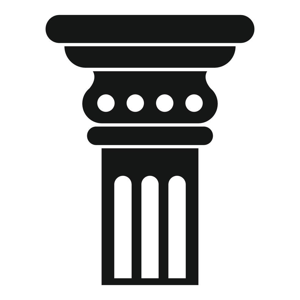 Architectural column showing classical style and elegant design vector