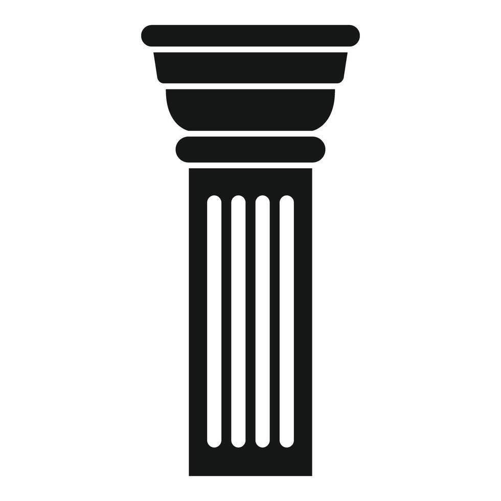Fluted column with tuscan order capital representing classical architecture vector