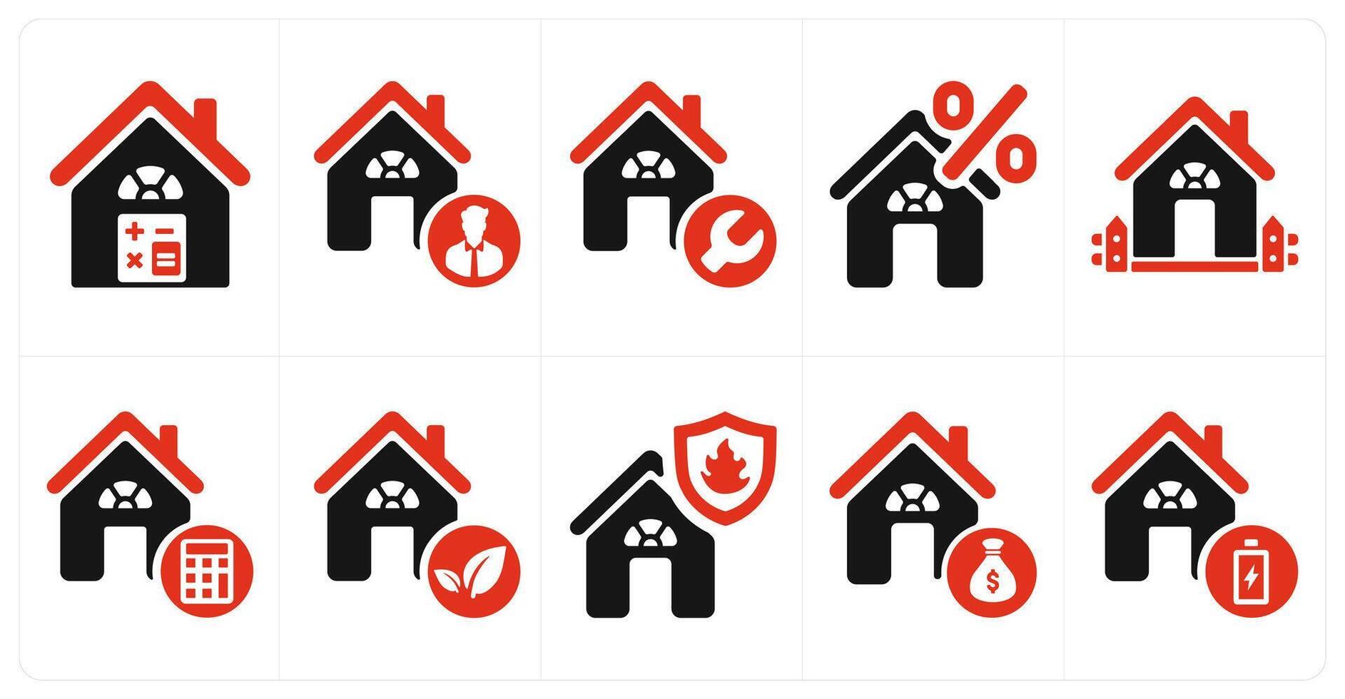 A set of 10 Real Estate icons as account, realtor, home repair vector