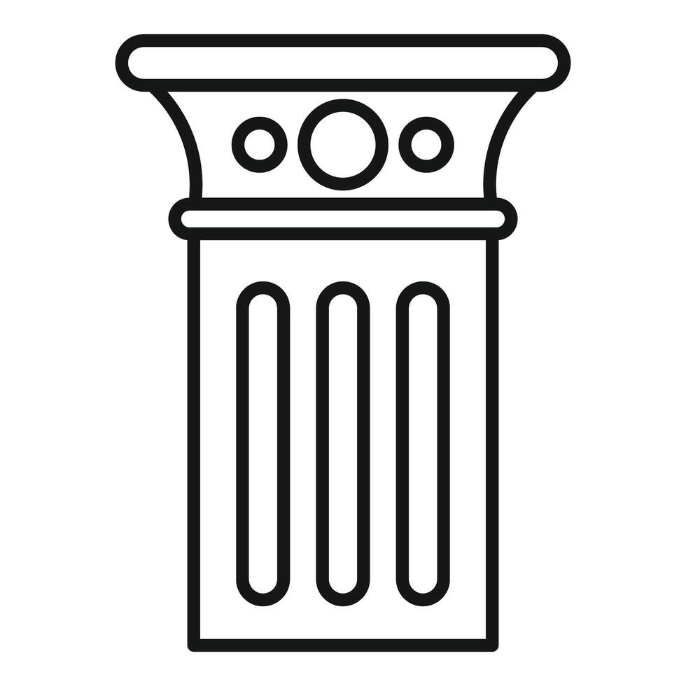 Architectural column standing tall with ornate detailing vector