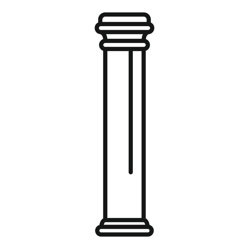 Long museum column exhibiting majestic architecture vector