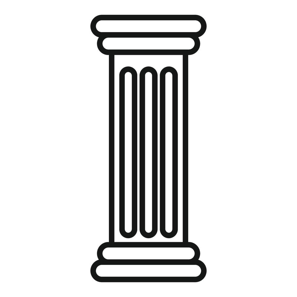Fluted column representing classical architecture and history vector
