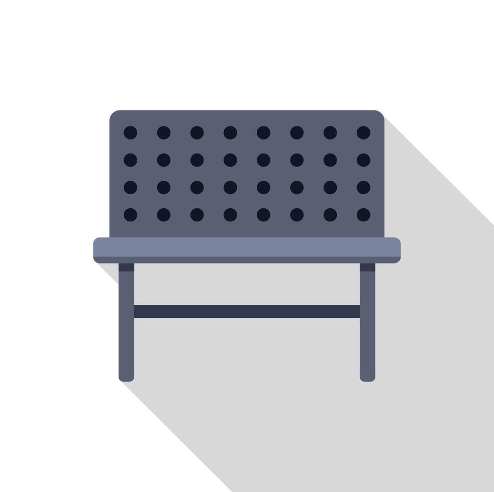 Metal bench with holes providing comfort and style in public spaces vector