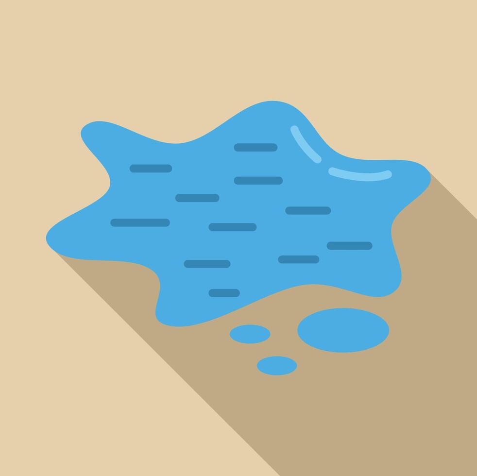 Water puddle splashing on the ground with small drops vector