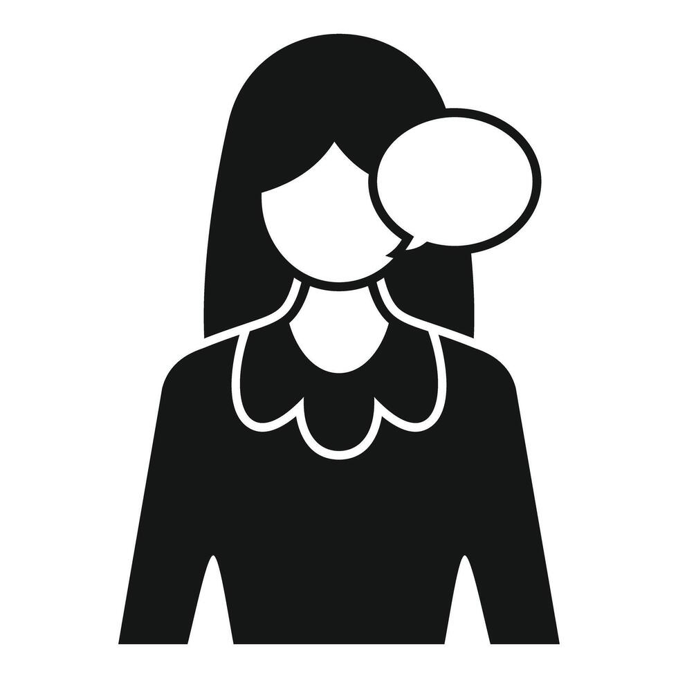 Businesswoman speaking with speech bubble showing communication and dialogue vector