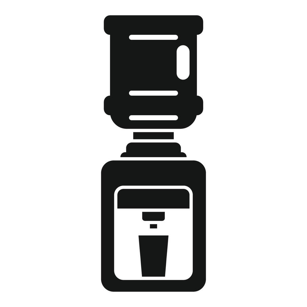 Water cooler dispenser providing refreshing hydration with a full bottle on top vector
