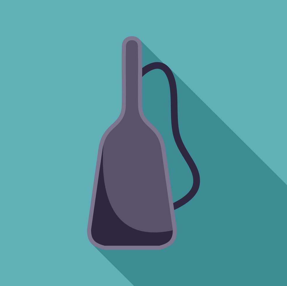 Vacuum cleaner performing cleaning tasks on flat design background vector