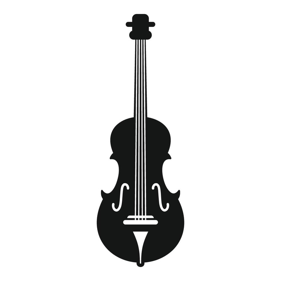 Cello silhouette exhibiting musical elegance and craftsmanship vector