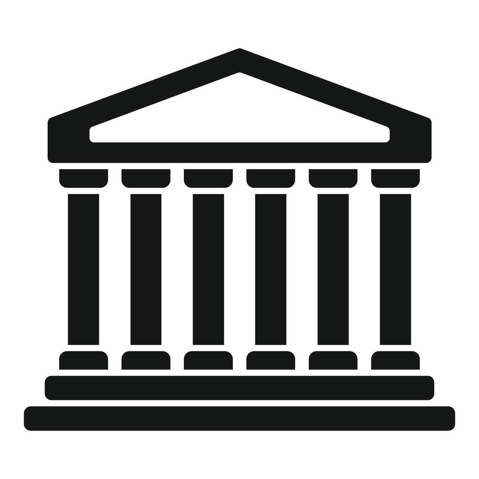 Majestic building with columns representing government and authority vector