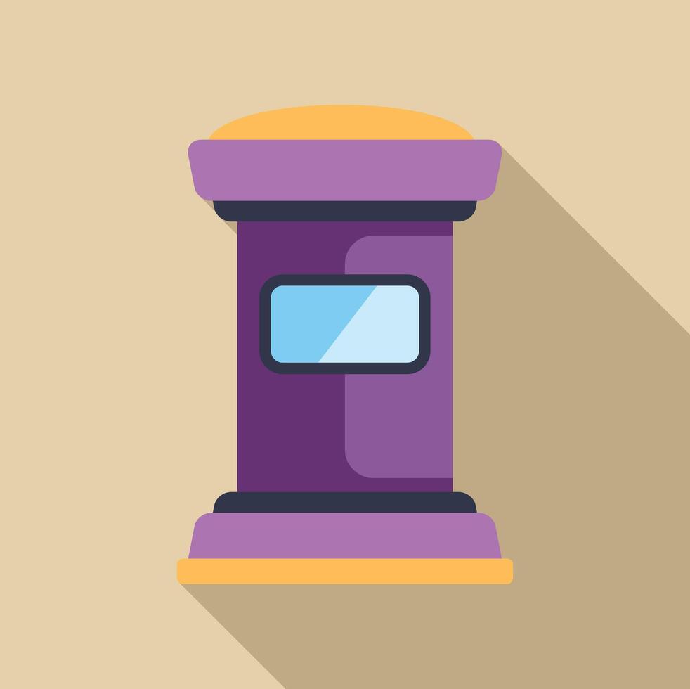 Parking meter with digital display showing payment information vector