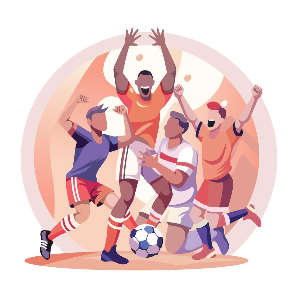 A man playing frisbee game, a flat style illustration vector