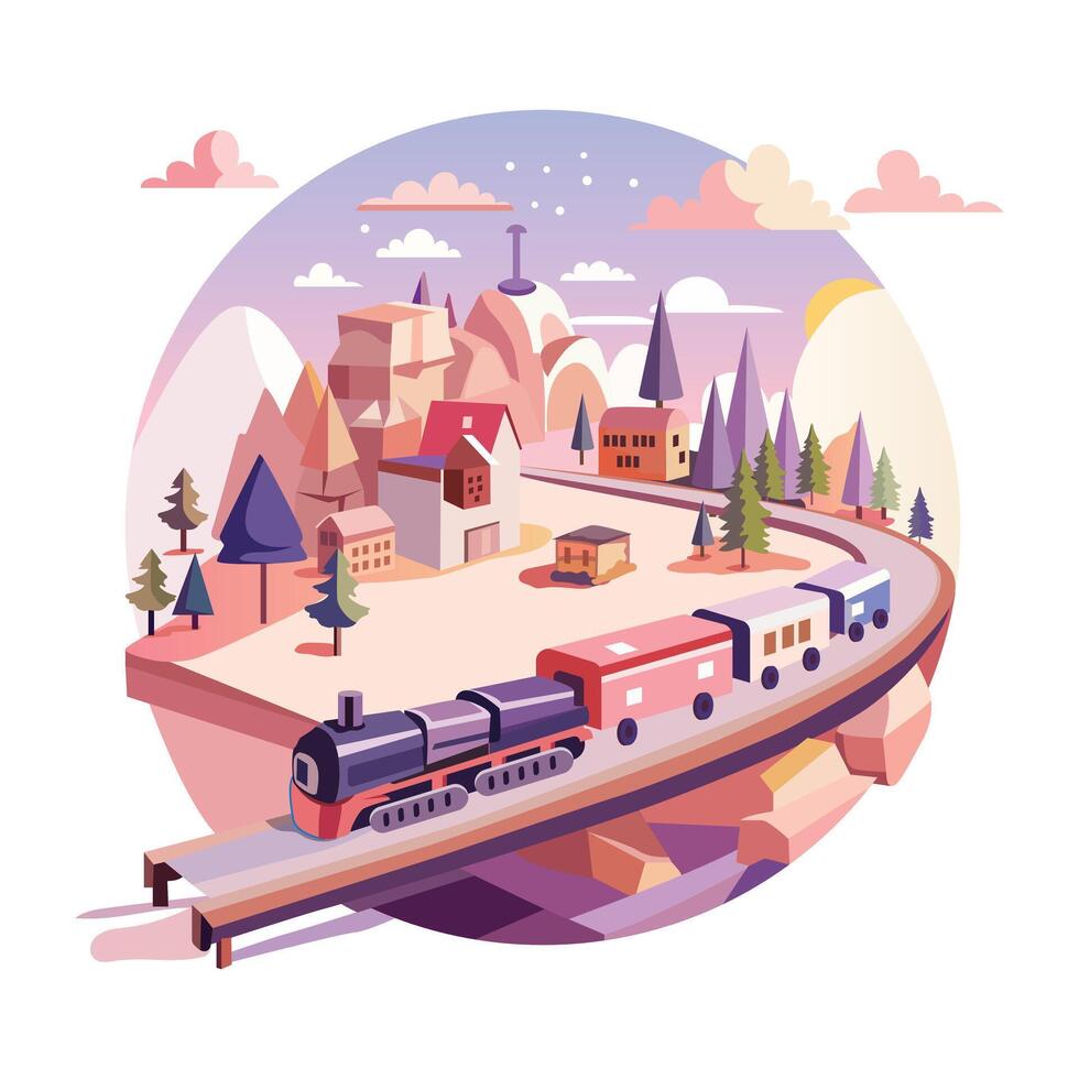 Daily Lifestyle Flat Style Illustrations vector