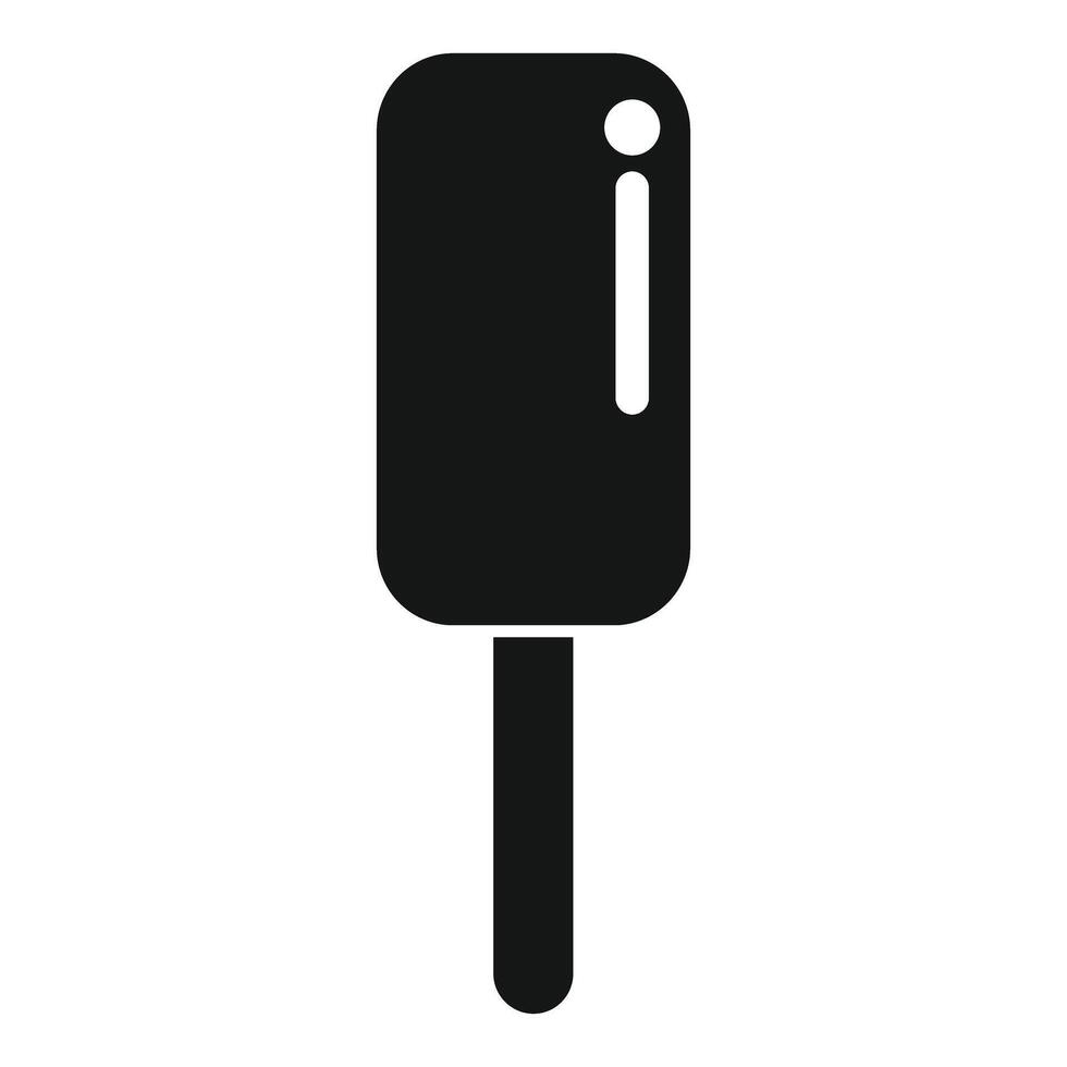 Black popsicle icon representing refreshing summer treat vector
