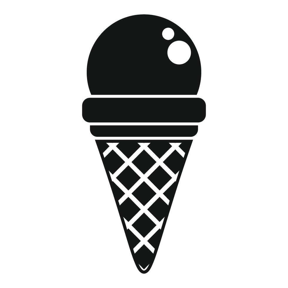 Delicious ice cream cone melting on summer day vector