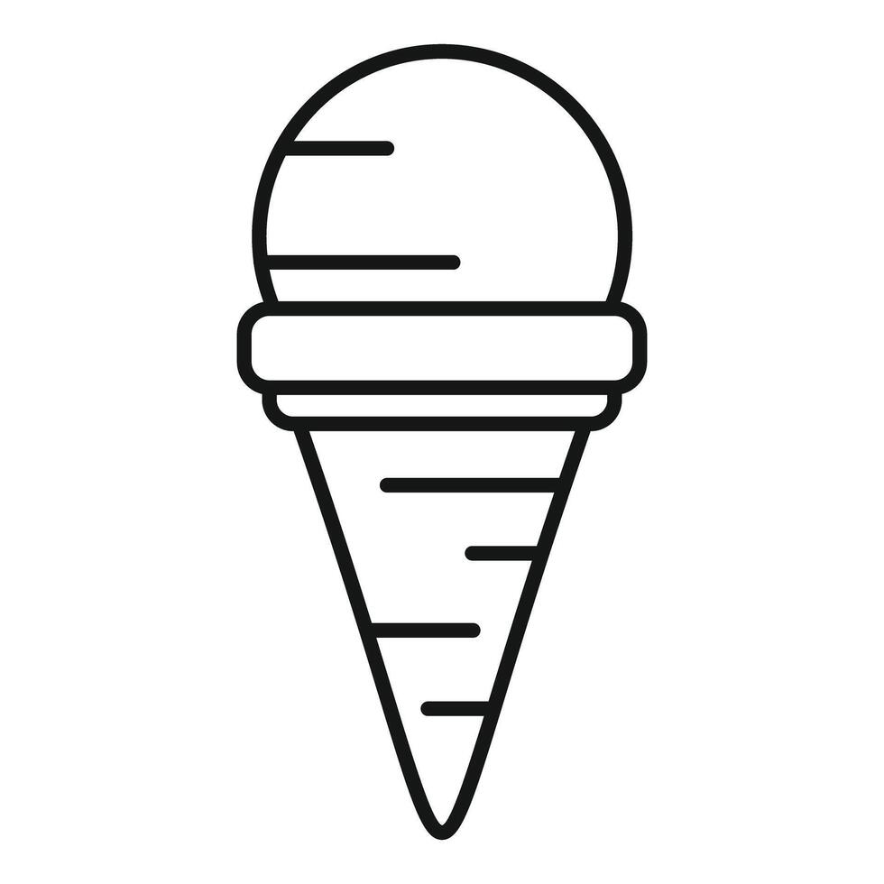 Ice cream cone refreshing summer dessert icon representing sweet treat vector